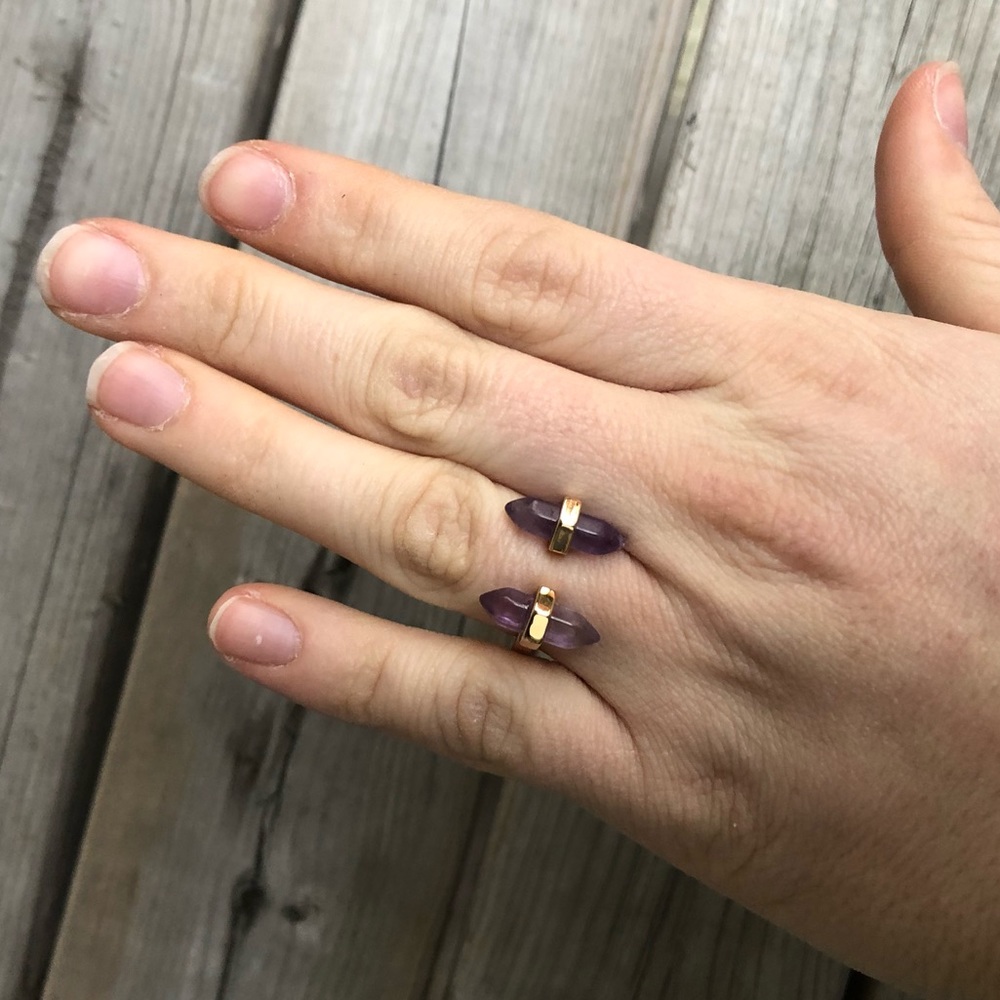 Gorgeous Lilac “Cuff” Ring - Picture 2 of 2